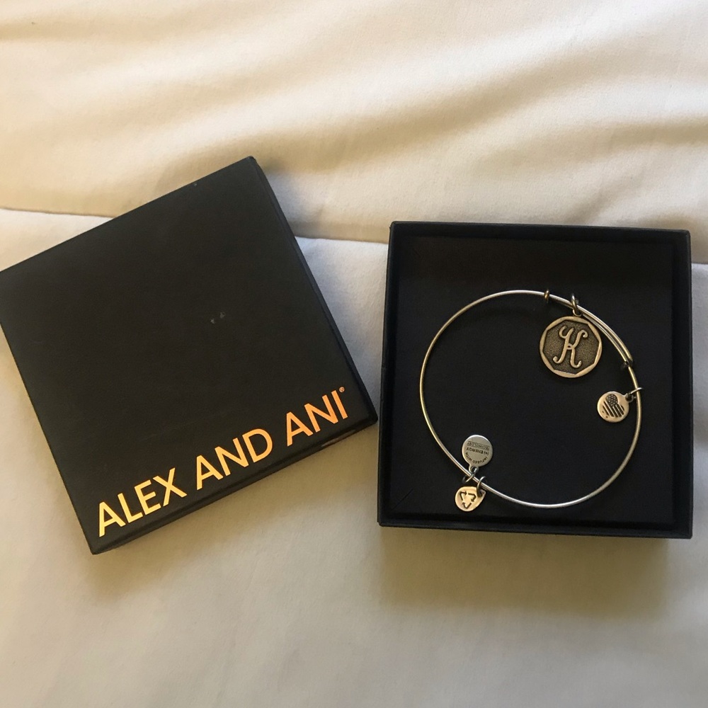 “K” Charm Bangle